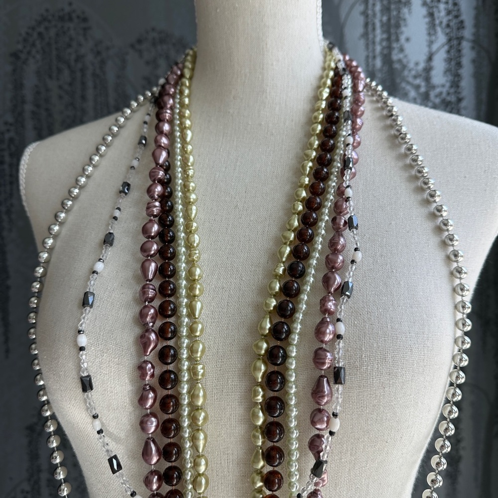 Elegant Bundle of Multi color Beaded Necklaces and bracelets